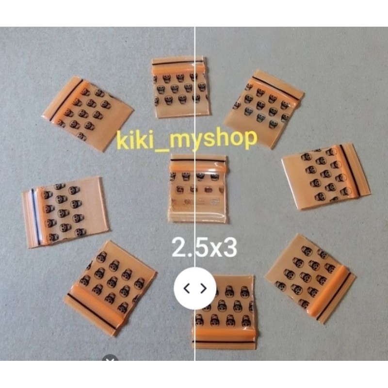 เซตถุงซิปสวย 100 ใบ มีลาย 2.5x3