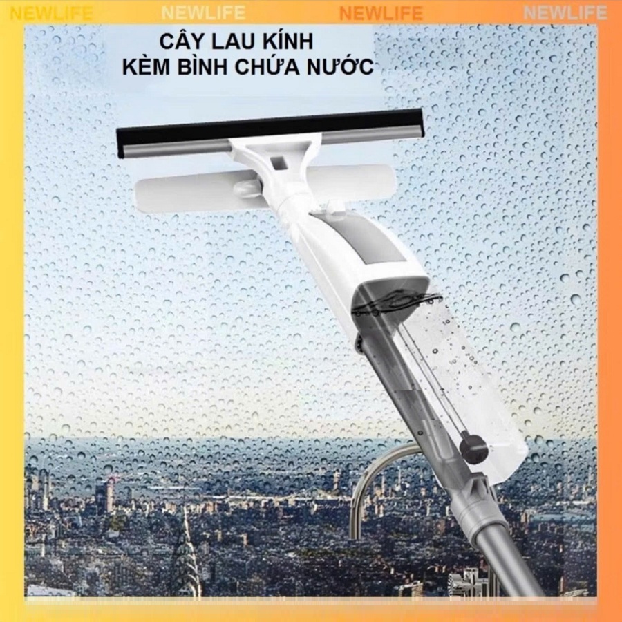 น้ํายาเช็ดกระจกด้ามยาวพร้อมถังเก็บน้ําแปรงทําความสะอาดกระจกอัจฉริยะ ZJ800 - จีดี329