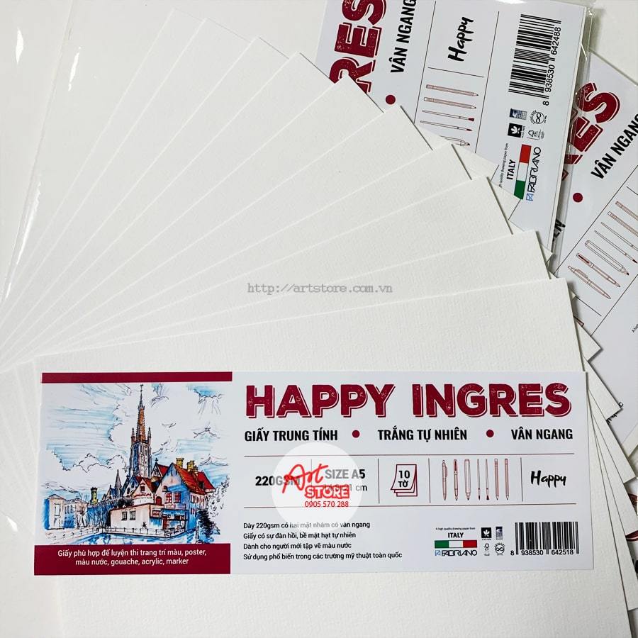 [Art Store] A1/A2 Happy Ingres หนา Canson Paper จํานวน 220gsm