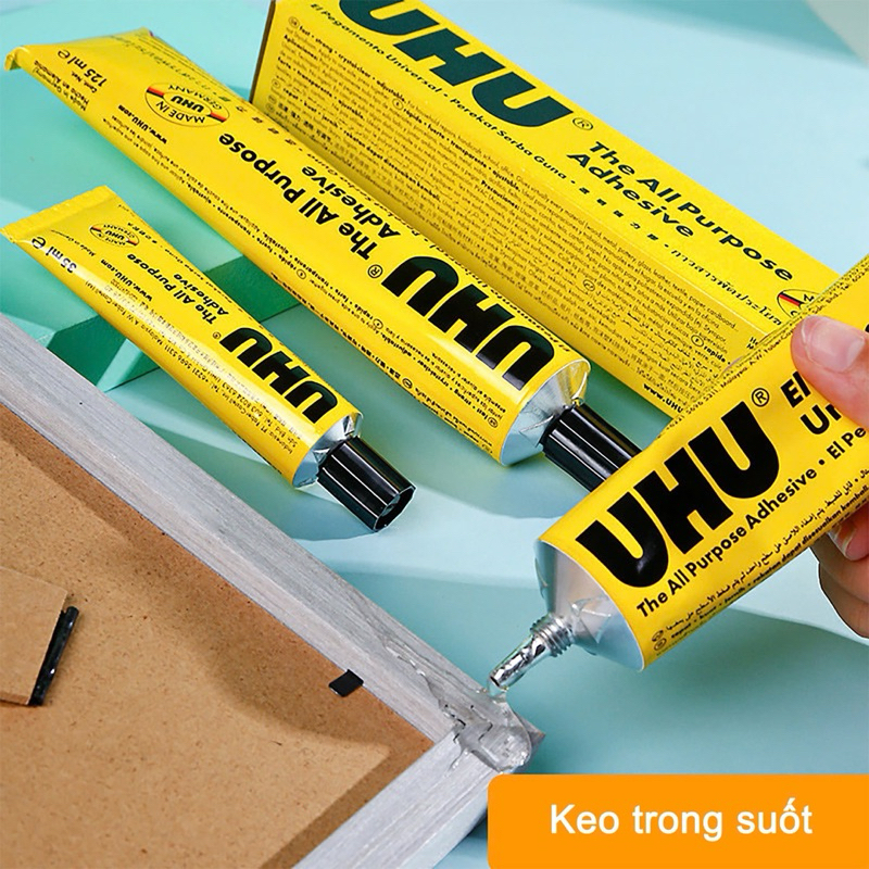 กาว UHU 35ml, กาวอเนกประสงค์ UHU - ผ้าติดกาว, ไม้, หนัง, ของทํามือพลาสติก, โมเดลบ้าน diy ติดกาว, แผ่นปิดกาวแข็งแรงเป็นพิเศษ