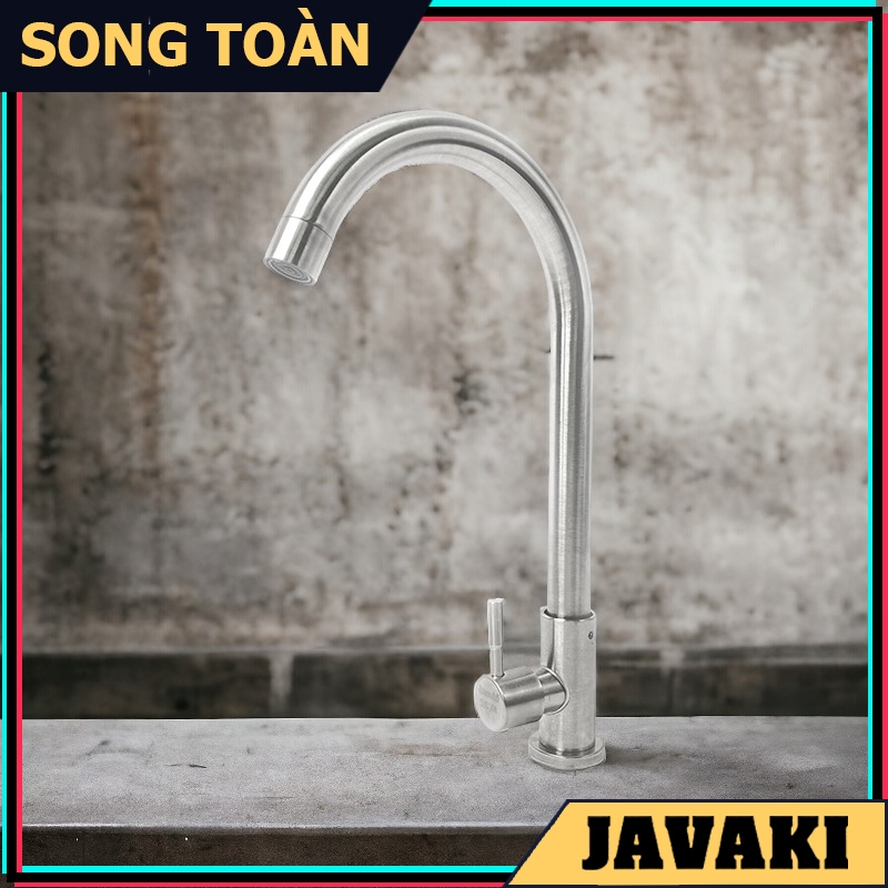 JV501 ก๊อกน้ําอ่างล้างจานคอขนาดใหญ่ 24 ใช้ JAVAKI น้ําเย็น | SUS 304 พรีเมี่ยมแมท