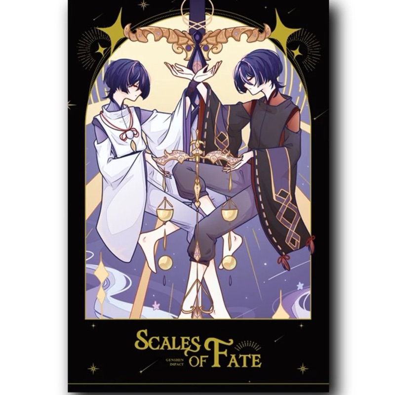 (มีจําหน่ายจากศิลปินจีน) Genshin Impact Wanderer Kabukimono Scales Of Fate pola corner Card