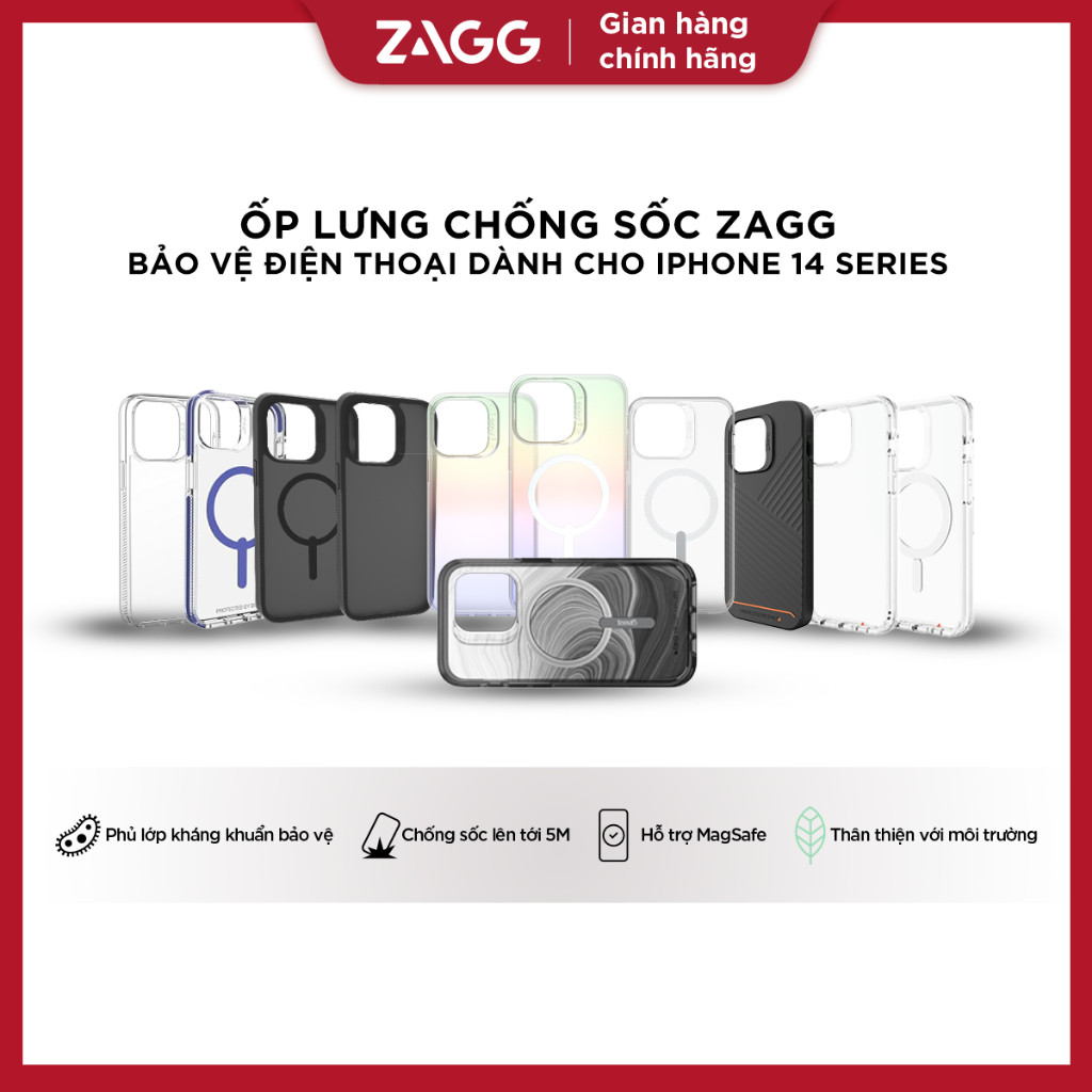 คอลเลกชัน Gear4 D3O - ZAGG เคสกันกระแทกสําหรับ iPhone 14 / 14 Plus / 14 Pro/ 14 ProMax