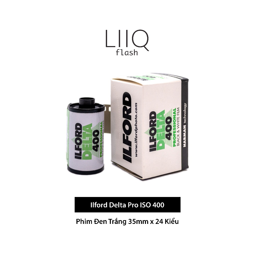 ฟิล์ม Ilford Delta Pro ISO 400, B&W B&W, 135/35mm x 24 รูปแบบ, วันที่พิมพ์สําหรับกล้องฟิล์ม - LIIQ F
