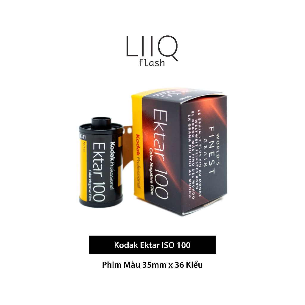 ฟิล์ม Kodak Ektar ISO 100 สี 135/35 มม. x 36 ประเภท, วันที่แสงสําหรับกล้องฟิล์ม - แฟลช LIIQ