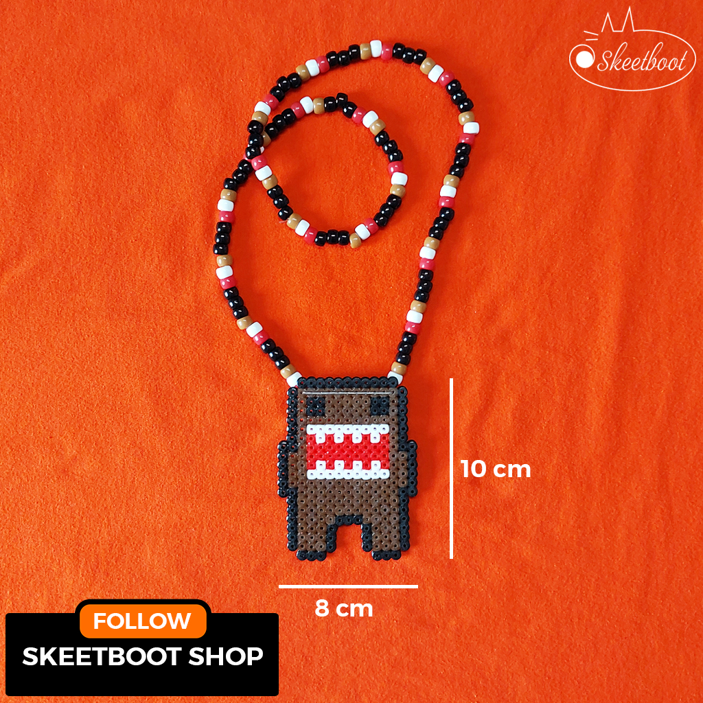 สร้อยคอ Kandi Danmo kun - สร้อยคอ Domo perler - เครื่องประดับ rave edm เทศกาล dj เทศกาลดนตรี