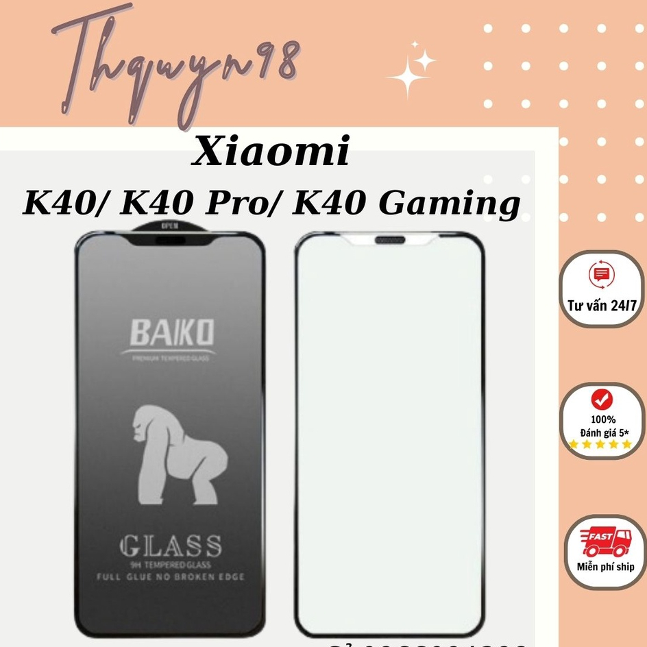 BAIKO Xiaomi K40/ K40 Pro/ K40 Gaming Tempered Glass _Thquyn98