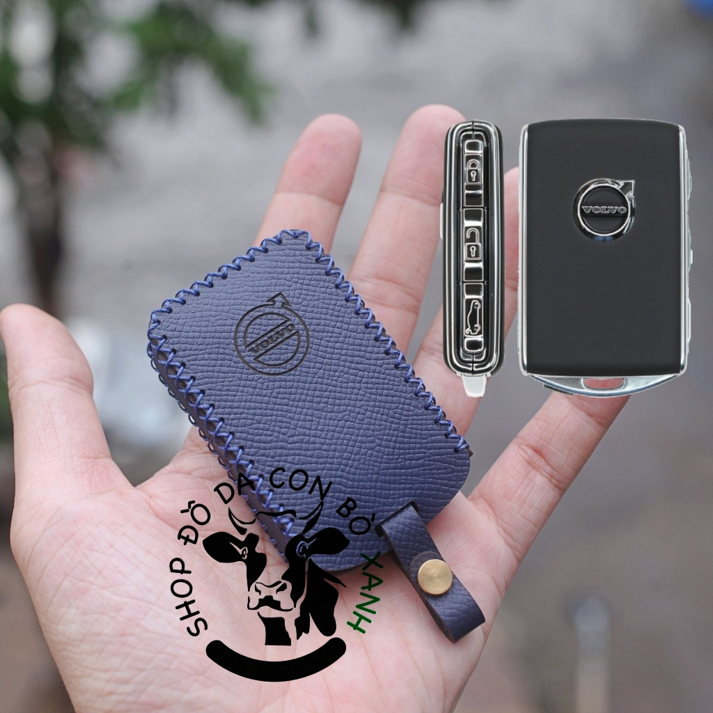 Volvo XC90, XC60, XC40, V90, S90, S60 เคสกุญแจหนังแท้แฮนด์เมด 001