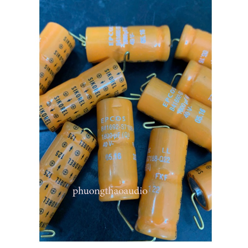 Epcos 1800uf 40v คาปาซิเตอร์, Epcos Sikorel 1800 40v ใหม่เอี่ยมพร้อมโพลาไรซ์