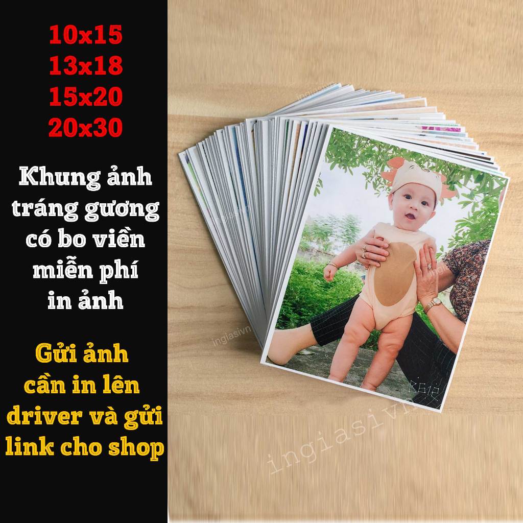 พิมพ์ 6x9 รูป พลาสติกและแผ่นเคลือบไหม 1 แผ่น และขนาดภาพ 9x12, 10x15, 13x18