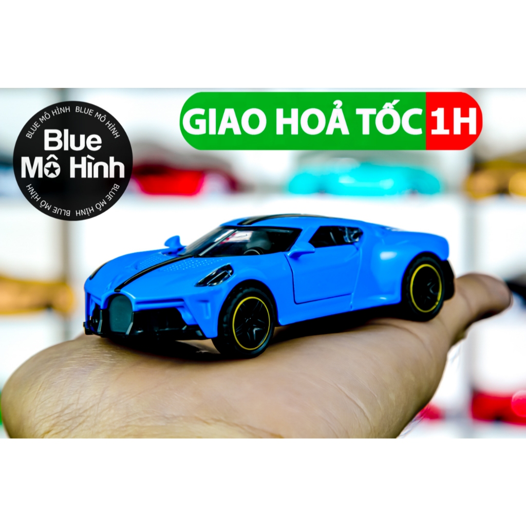 Bugatti La Voiture Noire 1:43 โมเดลรถโลหะสีน้ําเงิน