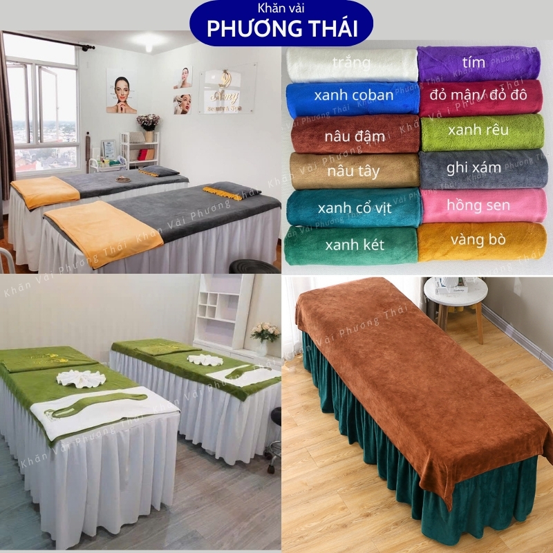 ผ้าปูที่นอน สปา ปลอกบอดี้ พิมพ์ 1, 90*1ม9 สุดนุ่ม หนา - รับงานปักโลโก้