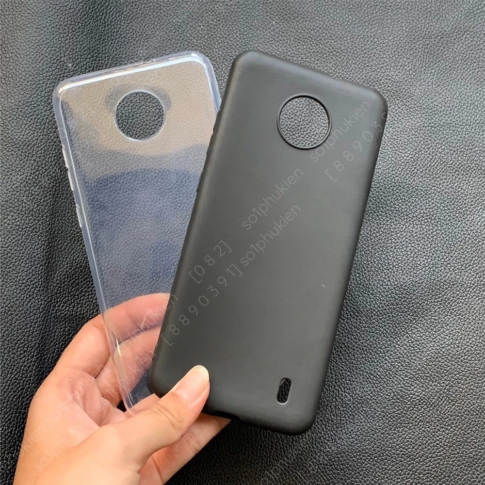 เคส Nokia C20/Nokia C10 TPU ยืดหยุ่นสีดํา ยืดหยุ่นขอบสีส้ม ป้องกันสีส้ม คุณภาพสูง ทนทานและสวยงาม
