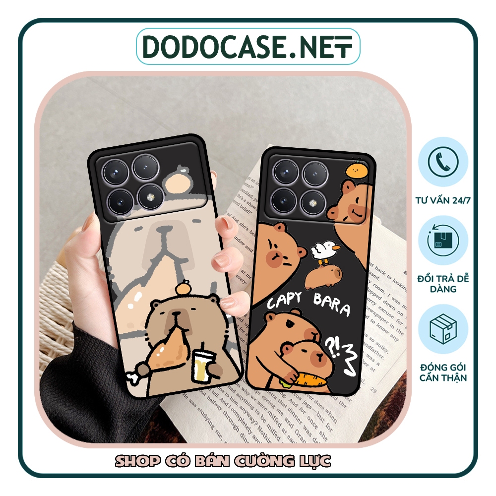 เคส Xiaomi Redmi K70 / K70 Pro / K70 Ultra / Poco F6 Pro พร้อมพิมพ์ capy bara น่ารัก