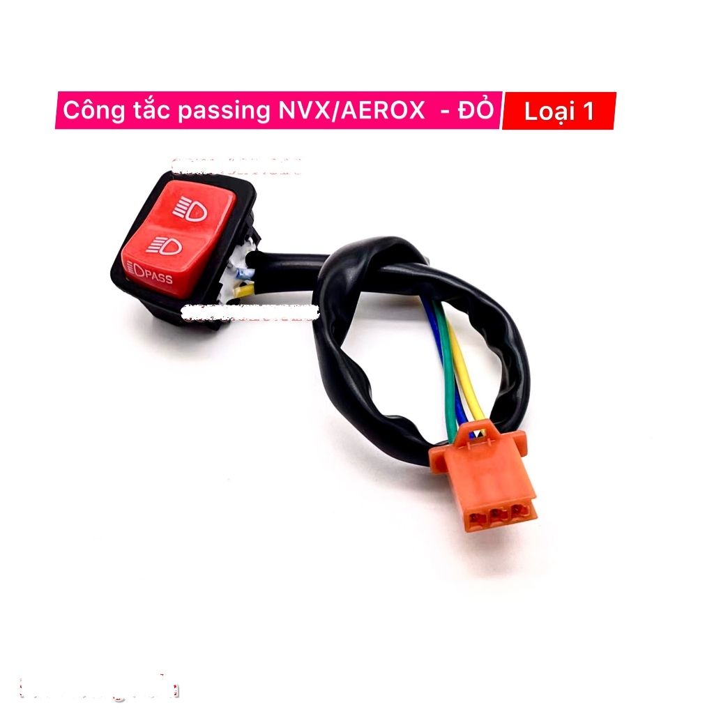 สวิตช์สีแดงผ่าน NVX 155 125 Janus  sirius fi jupiter finn grande - ปุ่ม ct pass AEROX ex135 yamaha n