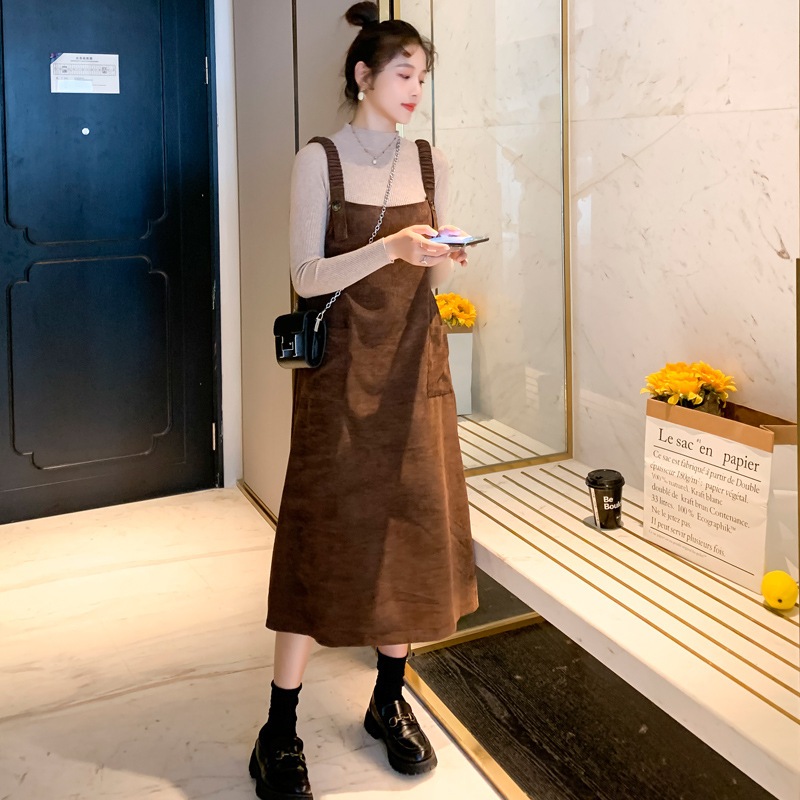 Dambauxinh-L1154 Office Fall-Winter Maternity Dress-L1154 เสื้อชั้นในคนท้องที่ออกแบบมาสองสายในกํามะห