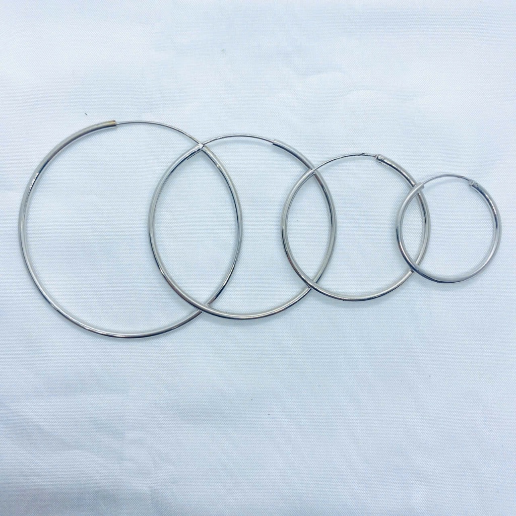 ต่างหูทรงกลมเรียบ-KM032