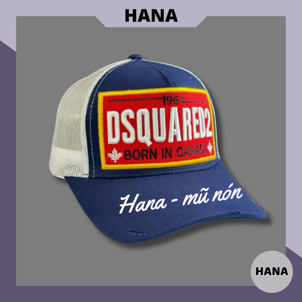 DSQUARED2 หมวกตาข่ายปุ่มแฟชั่นสําหรับบุรุษและสตรี, หมวกตาข่าย Dsquared2 พร้อมตาข่าย H16