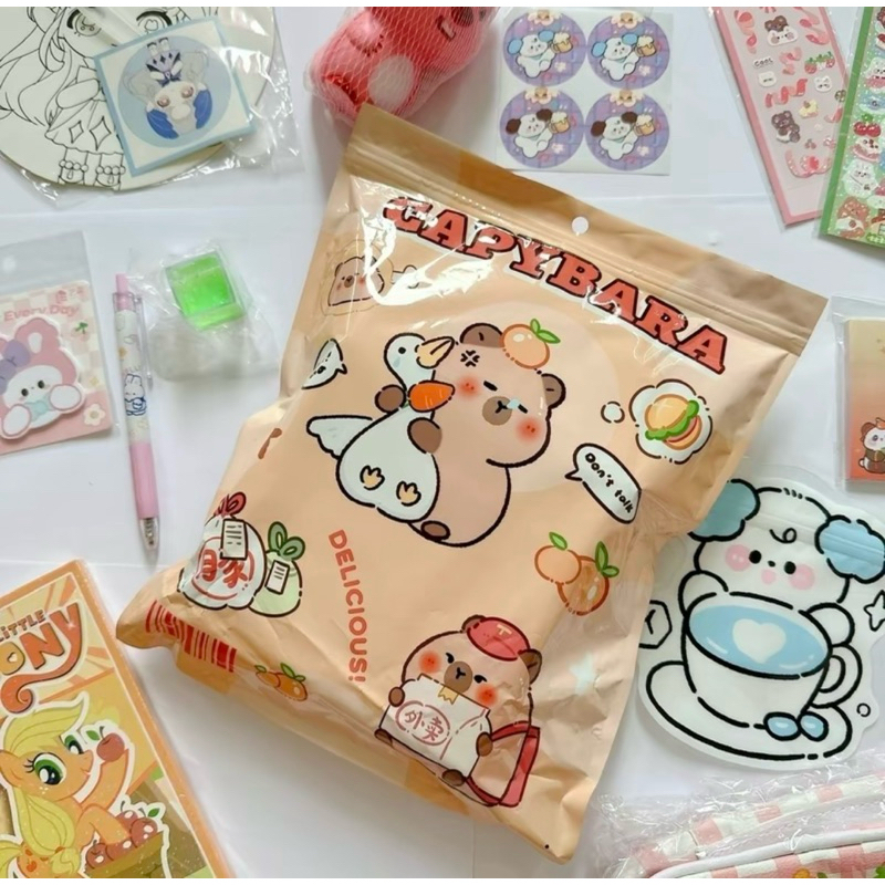 Blindbox Capybara blind bag ถุงของขวัญเซอร์ไพรส์ 8-10 ชิ้น Luckybox Capybara