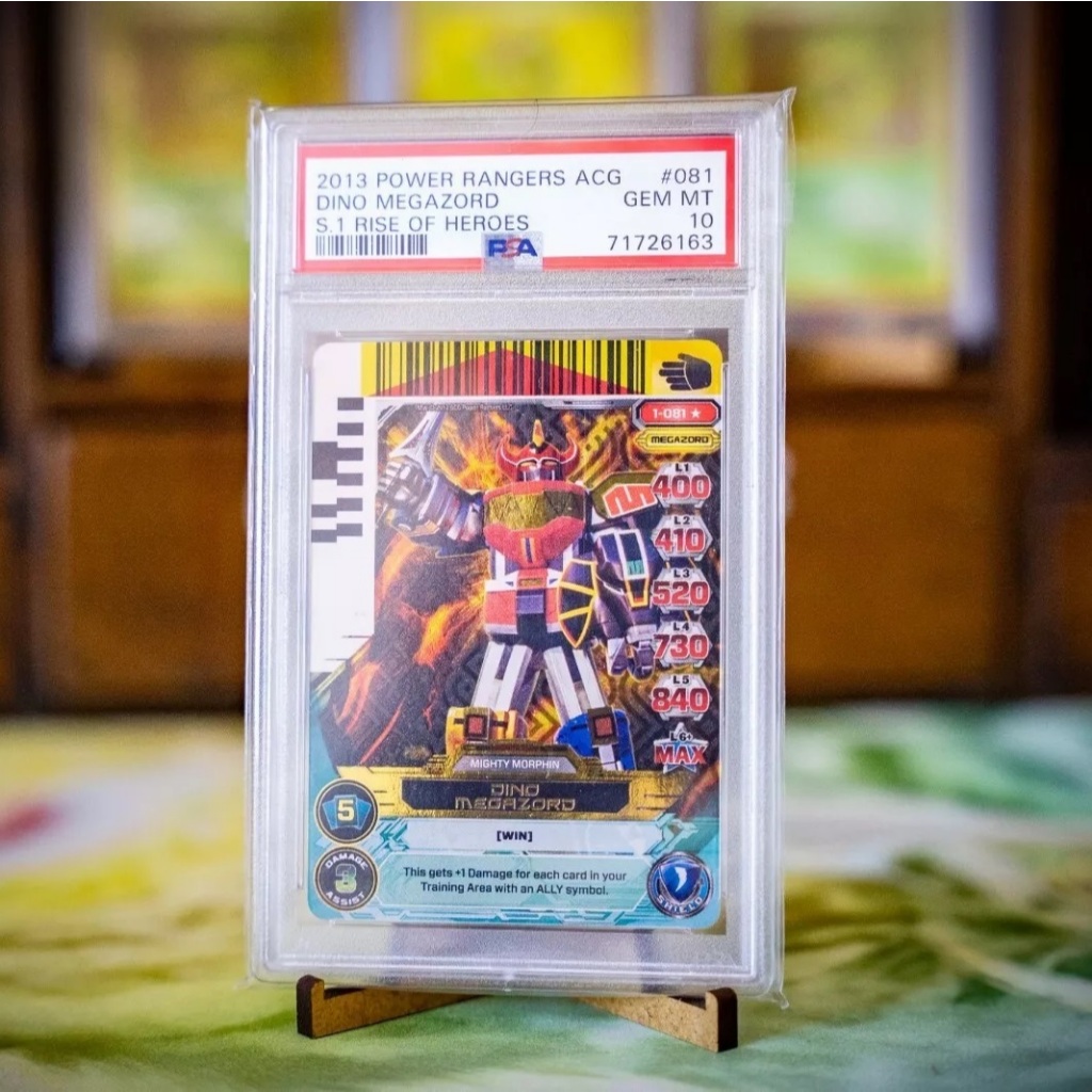 Psa 10 Gent Mint 2013 Power Rangers การ์ดเกม S1 Rise of Heroes Dino Megazord 0881 1459 1-13