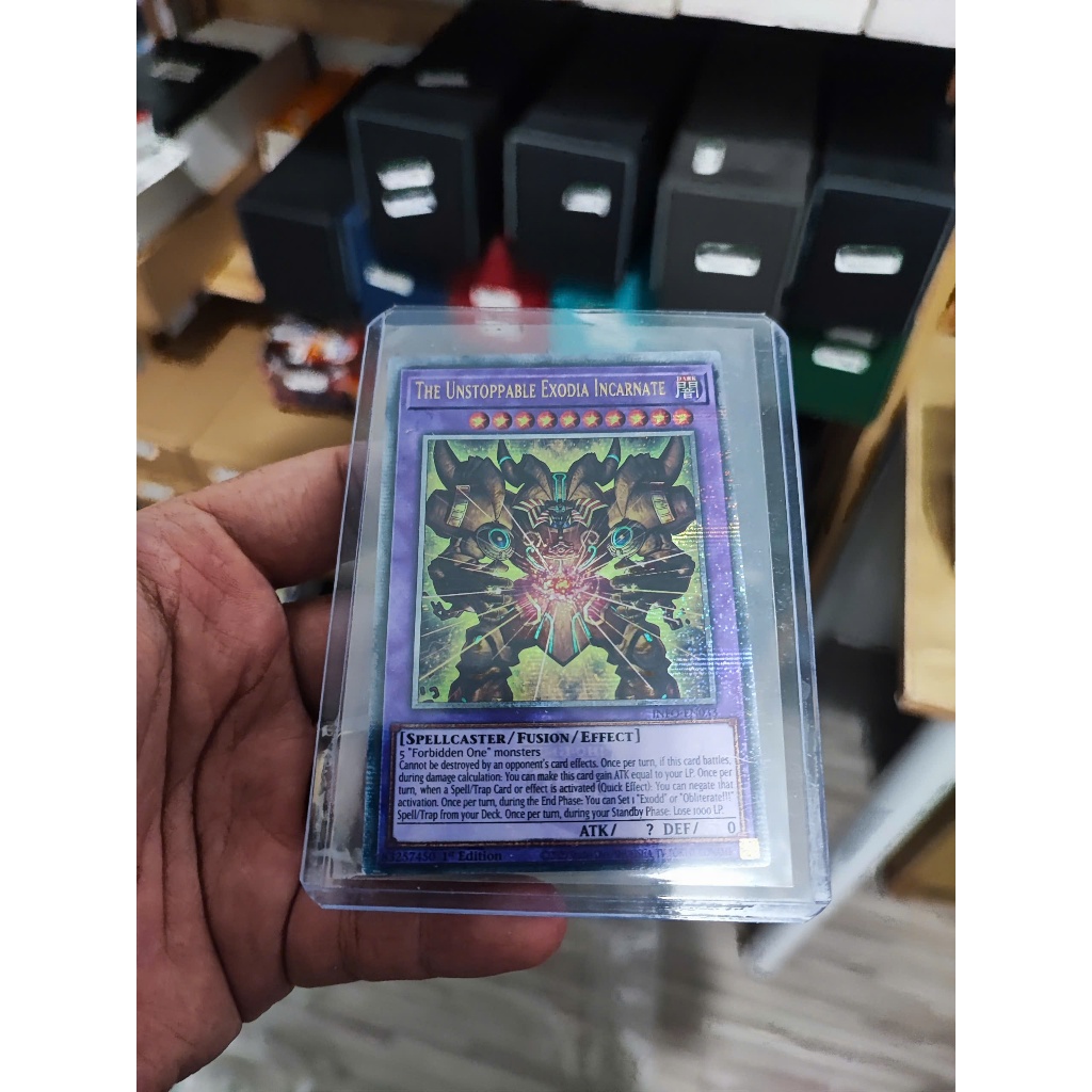 [Yugioh Funny Shop] การ์ด 1 ใบ The Unstoppable Exodia Incarate - INFO-EN033 - Quarter Century Rare ร