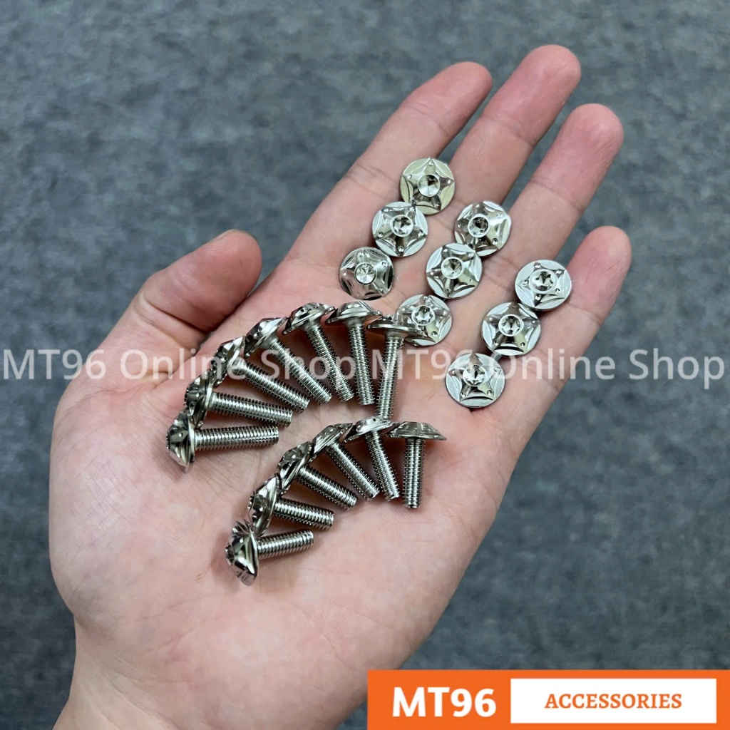 Ốc Salaya Inox M5 5li 5ly (5mm) Mẫu Ngôi Sao Ren Nhiễn Gắn Dàn Áo Và Nhiều Vị Trí Chuẩn Inox304