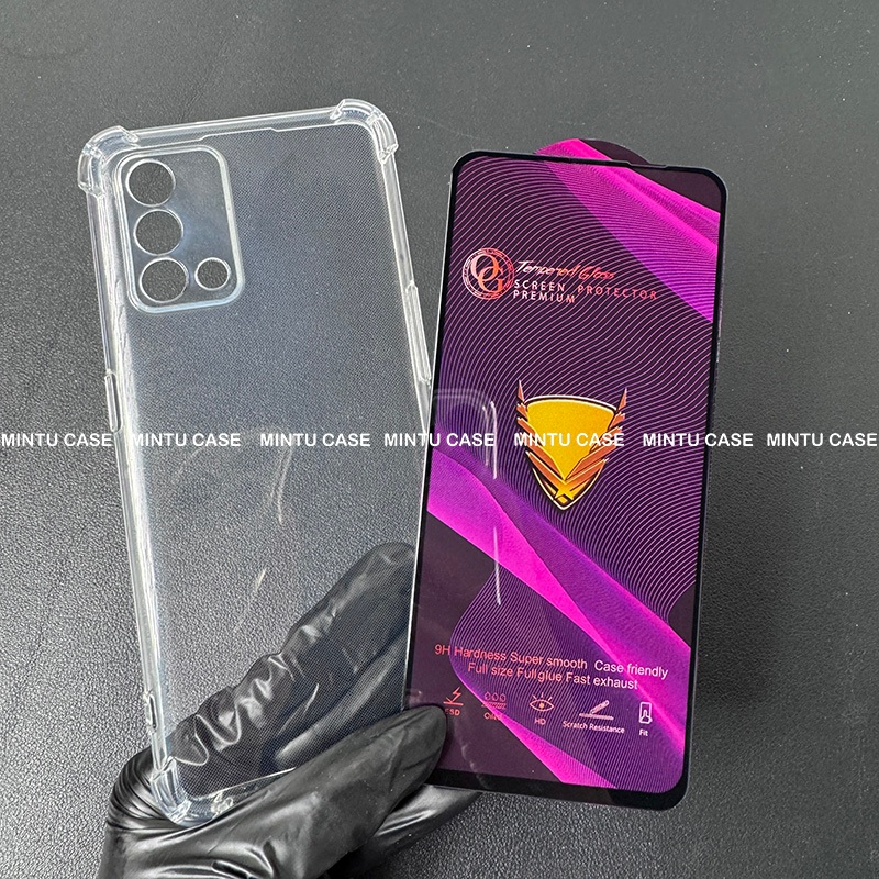 เคส Oppo A74 4G / OPPO A74 (4G) / เคส Oppo A95 4G และกระจกนิรภัย - TSCS ชนิดโปร่งใสกันกระแทก