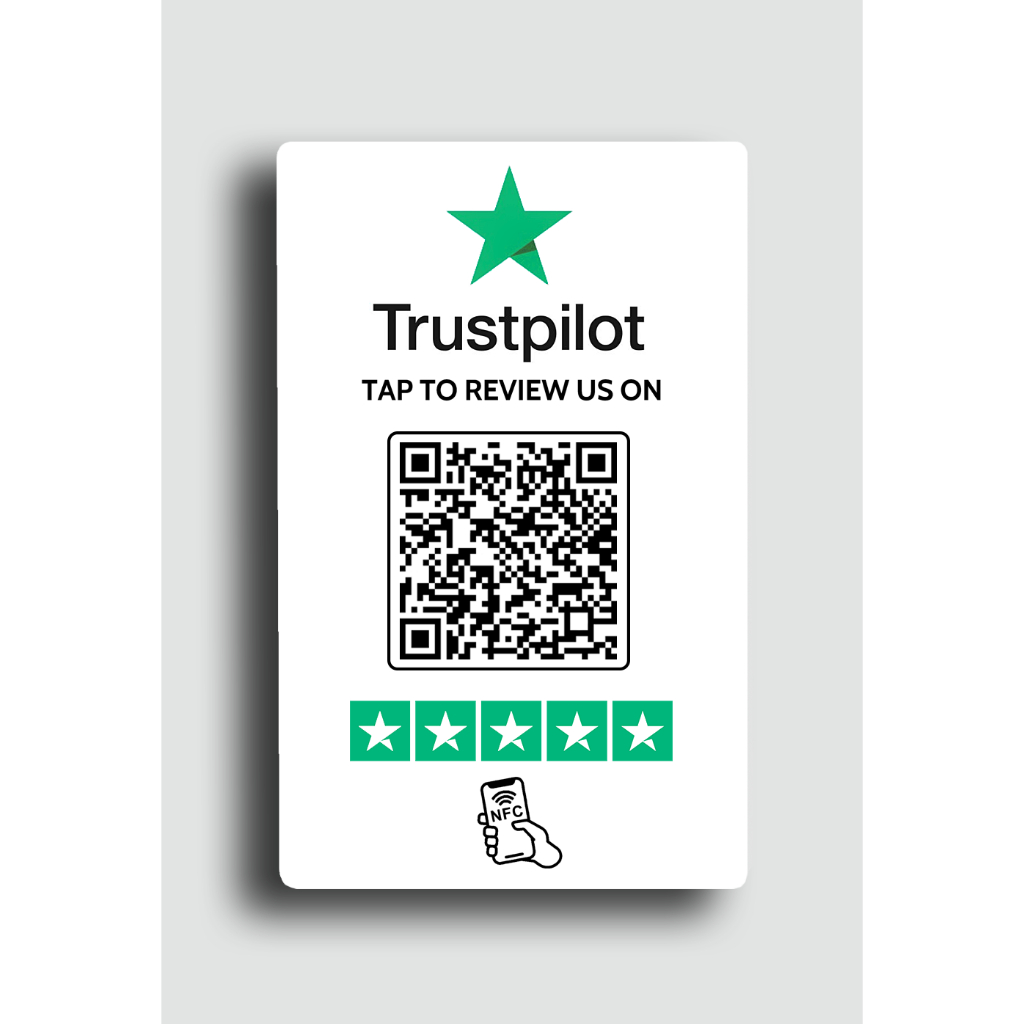 เลขที่1. Trustpilot Review Card - Trustpilot Smart NFC 5-star Review Card - Trustpilot Review NFC Ca