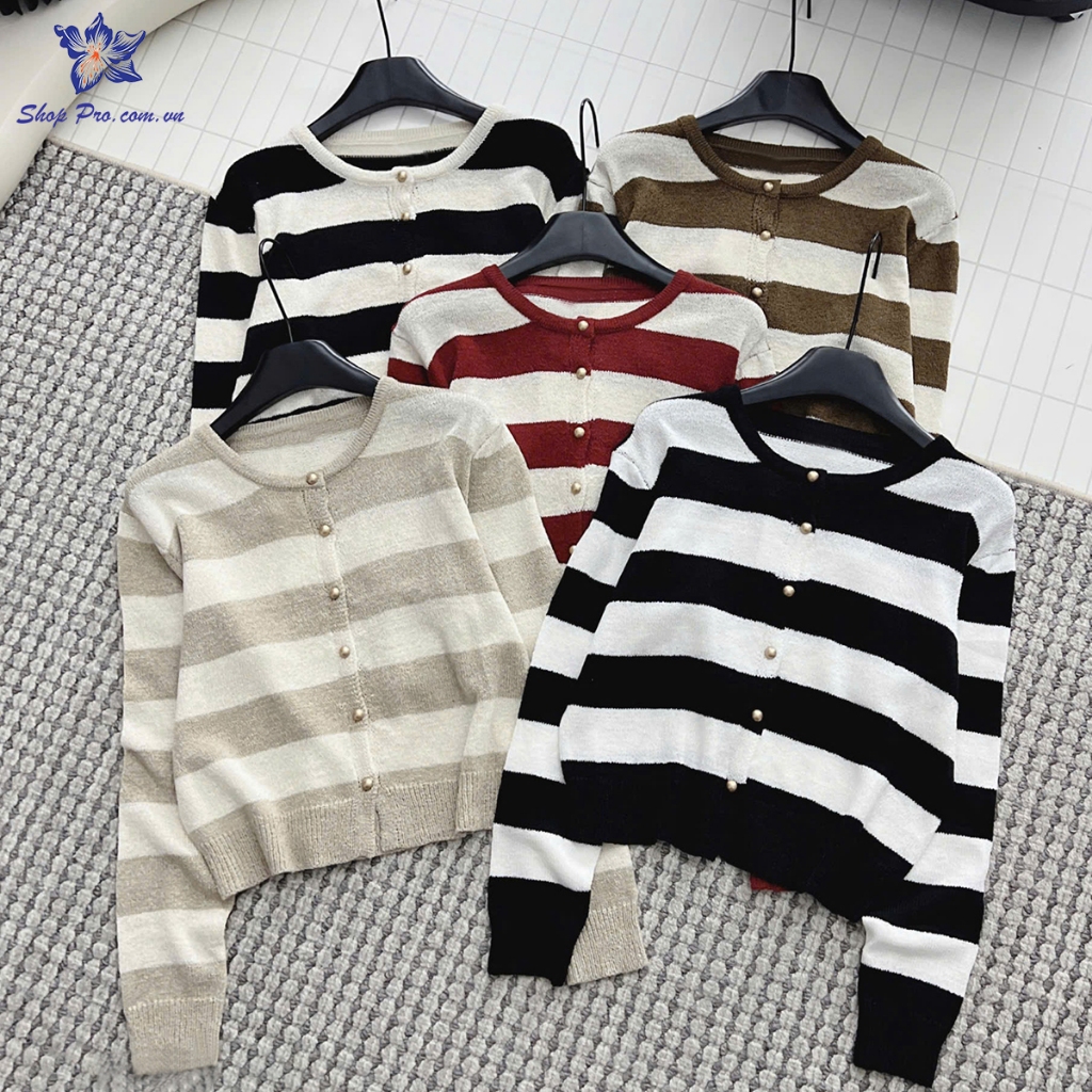 เสื้อสเวตเตอร์คาร์ดิแกนผ้าวูลข้าวหลากสีสวยงาม QC Shop Pro PZ99