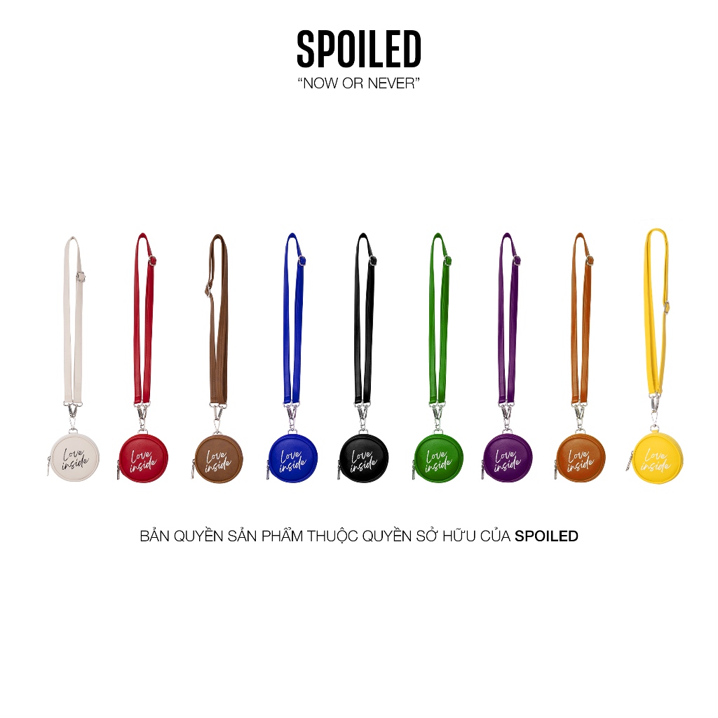 Spoiled round crossbody wallet bag หนังพรีเมี่ยม / 4 สี
