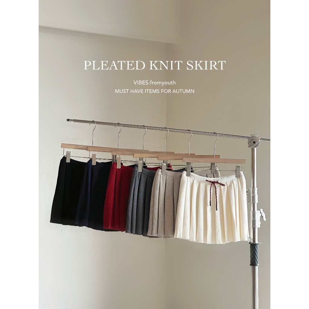 STRIPED WOOL TENNIS SKIRT_CV898