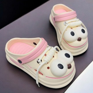 Dép sục, dép sandal bánh mì nữ đúc nguyên khối đế cao 6cm Tặng kèm sticker Mắt to siêu êm chân SR3