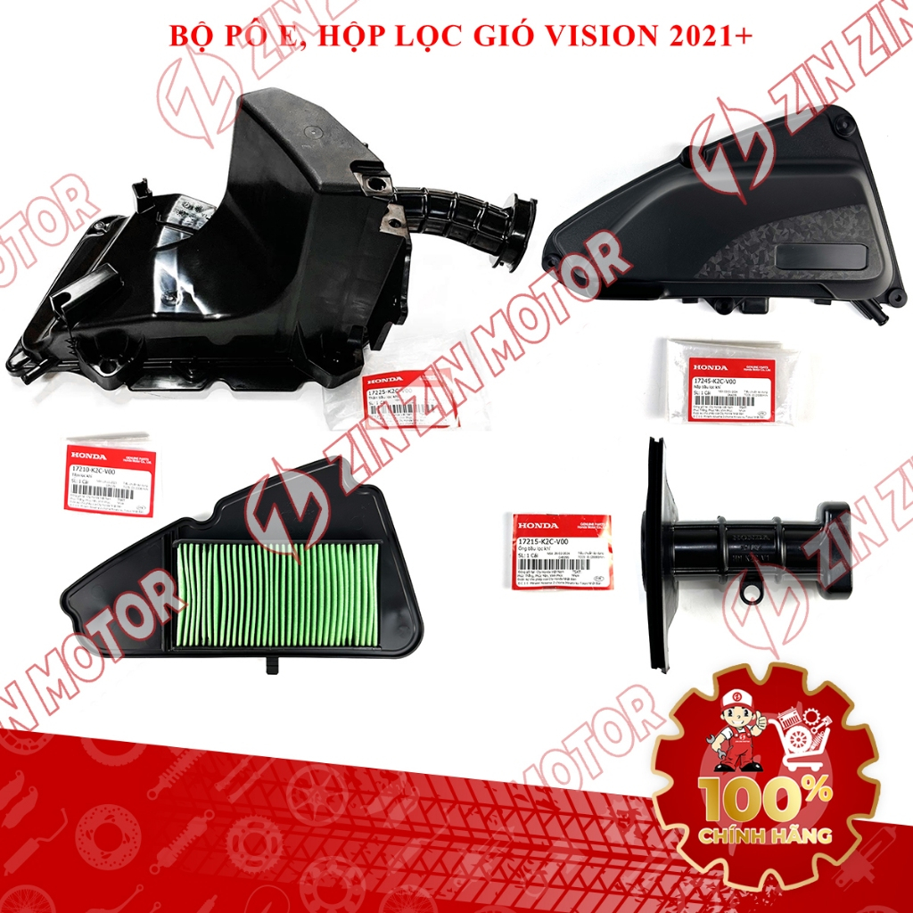 E Vision ของแท้ 2021 2022 2023 2024 ชุดกล่องท่อไอเสียและกรองอากาศ 17225-K2C-V00, 17245-K2C-V00, 1721