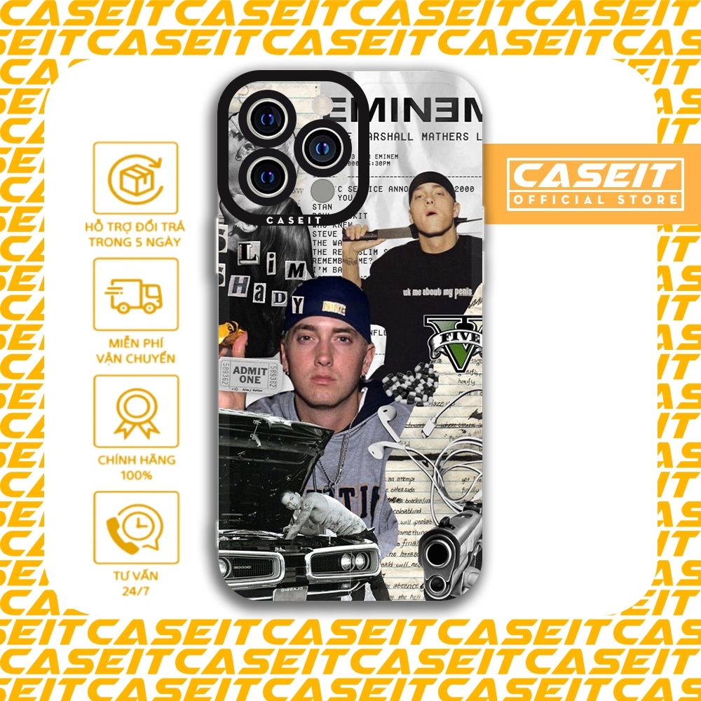 Caseit Eminem Rapper Slim Shady hiphop เคส iphone ขอบสี่เหลี่ยม 8/8plus/x/xs/11/12/13/14/pro/max/plus/promax