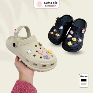 Dép nữ đế cao 5cm tặng sticker ngẫu nhiên xinh xắn, Dép quai hậu đế chống trơn, dép đi học-TA799 12 STICKER CỨNG