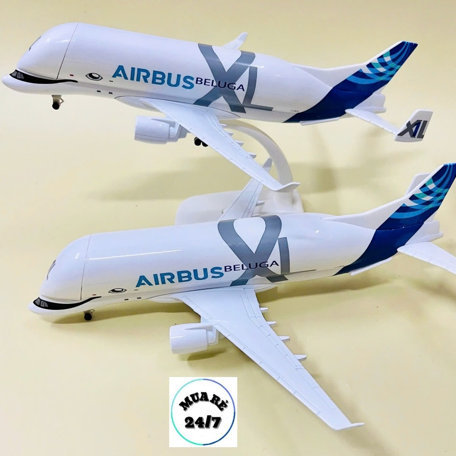 SUPER SUPERIOR AIRBUS A330-700L BELUGA XL PLANE รุ่น "WHITE WHALES" คุณภาพสูงโลหะผสม 20 ซม. 1/400 SC