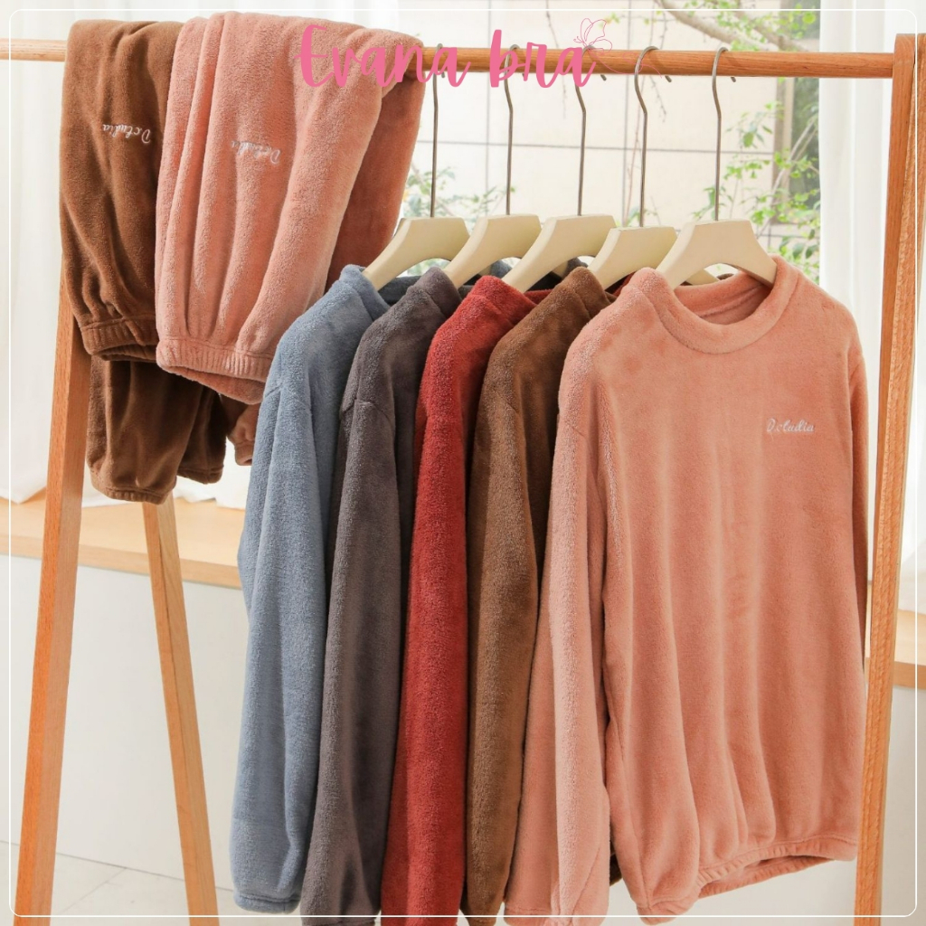 [GUANGZHOU PRODUCTS] ชุดขนและกางเกงขนที่อุ่นมากกุ๊นหนัก สินค้ามาตรฐาน น้ําหนัก 500g QL53