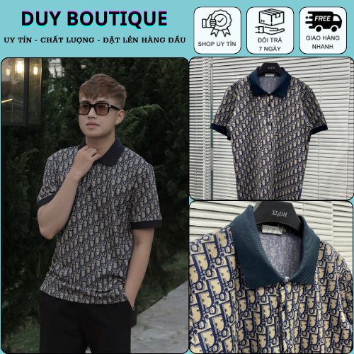 เสื้อโปโลผู้ชาย Van No ลายโมโนแรมสุดสวย - เสื้อโปโลผ้าคุณภาพสูงสุด ๆ