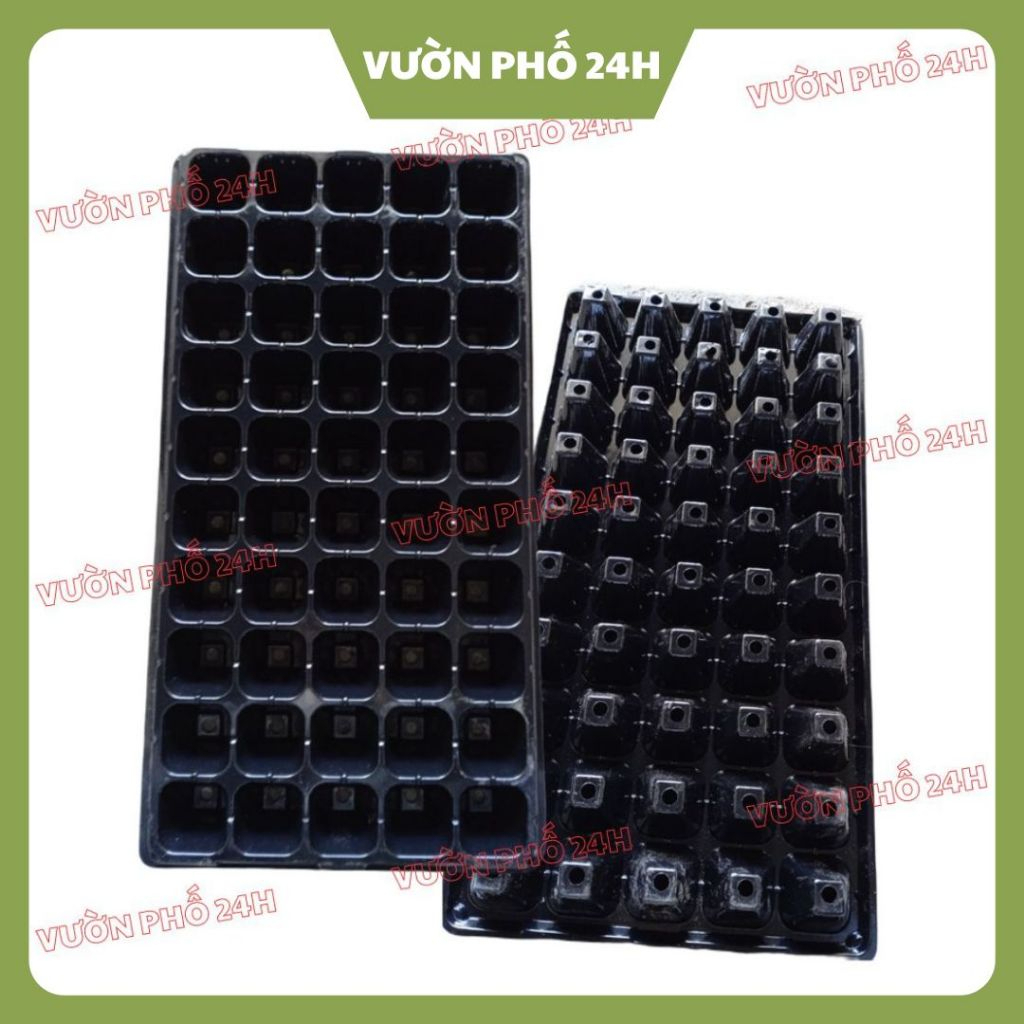 ถาดเพาะชํา ถาดเพาะชําเมล็ดพันธุ์พลาสติกสีดํา 50 หลุม