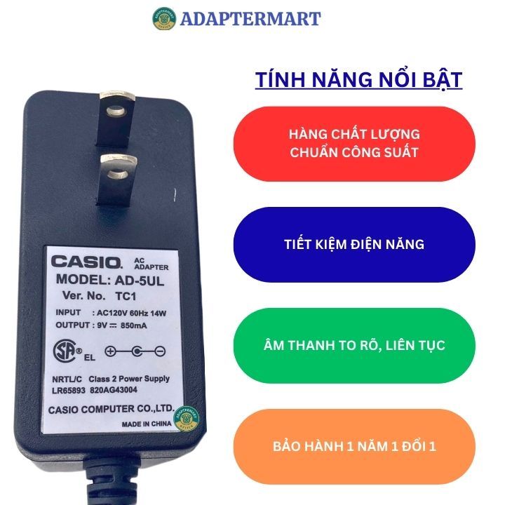 เครื่องชาร์จ 9V สําหรับ casio CT-510 CT-605 CT-610