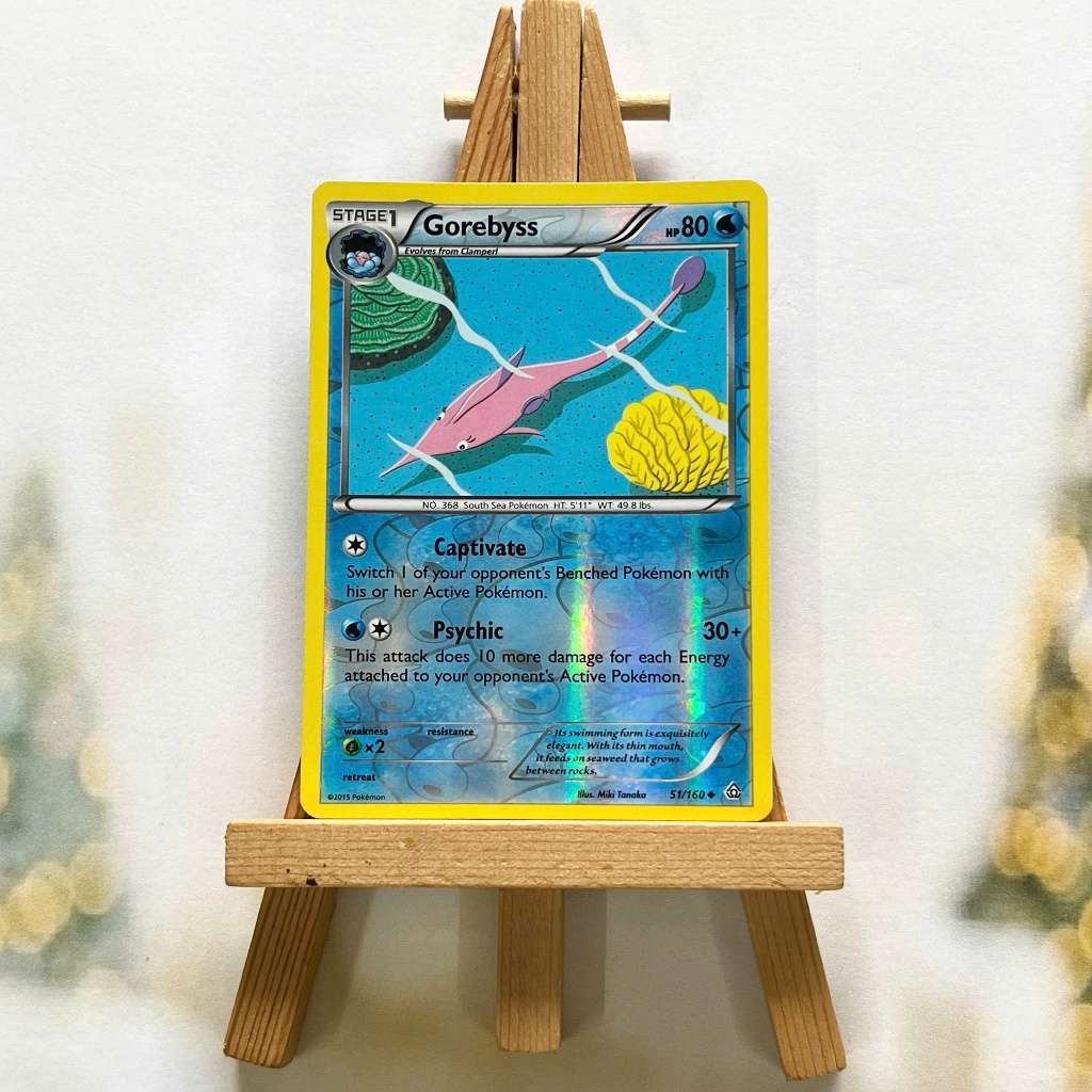 Pokemon Gorebyss 51/160 Picture Card - Odd Card XY: Primal Clash Uncommon Reverse Holo English