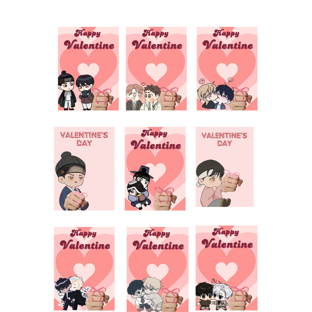 (มีจําหน่าย) การ์ด/ปกขนม valentine manhwa bl