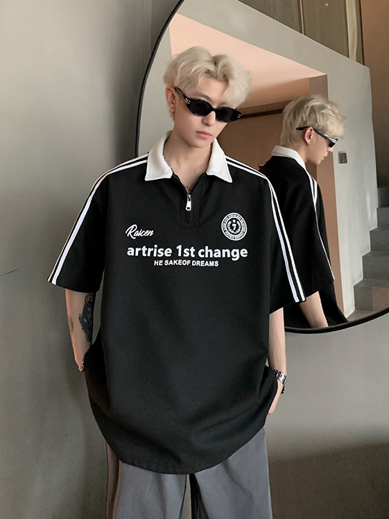 เสื้อโปโล Unisex คอปกหัวเข็มขัดมีสไตล์ - NEMO SHOP - ผ้ารังผึ้งระบายอากาศ