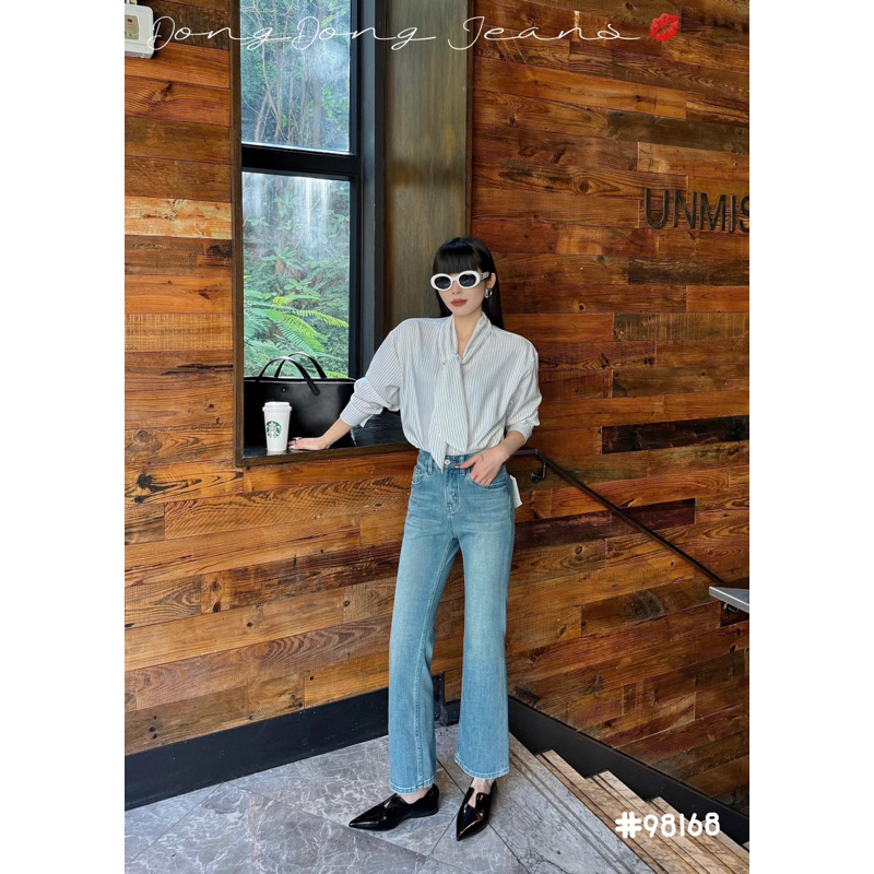 กางเกงยีนส์ขาบานสั้น การควบคุมคุณภาพ คุณภาพสูง (9868)