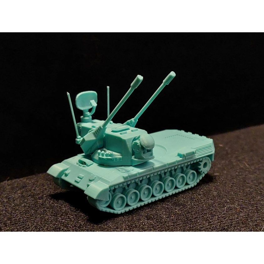 Flakpanzer Gepard Air Defense Cannon Assembly Model - ชุดวัสดุประกอบด้วยตัวเอง - ของเล่นสี เล่นสร้าง