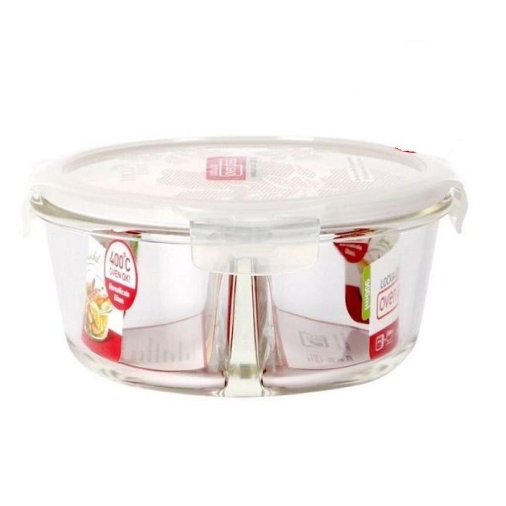 LocknLock กล่องแก้วทนความร้อน 2 ช่อง LLG861D 900ml - สินค้าของแท้