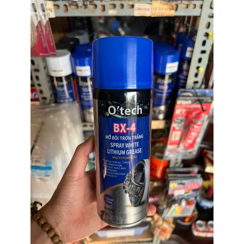 ( BX-4 ) Otech White Lubricating Beef Grease Spray 450ML.