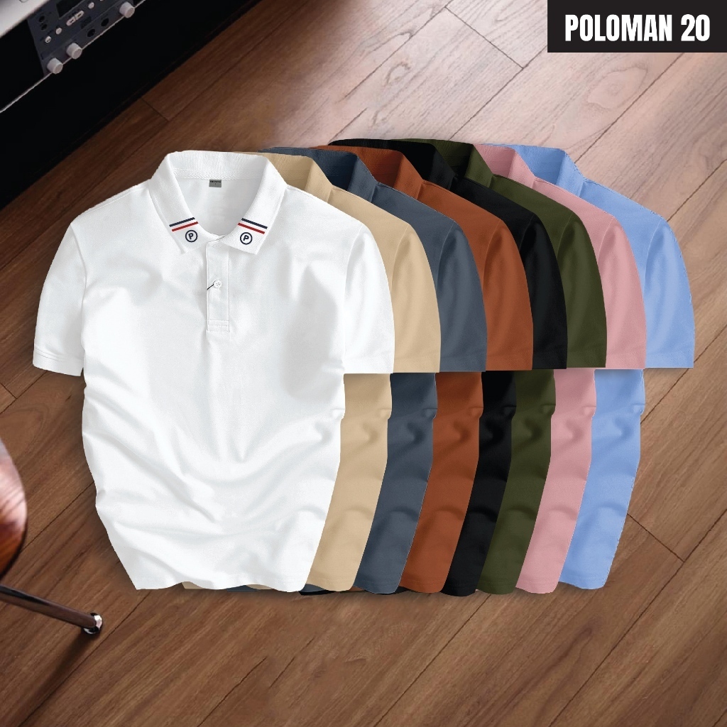 POLOMAN POLO SHIRT COLLECTION 20 BASIC YOUNG, DYNAMIC, MANY COLORS