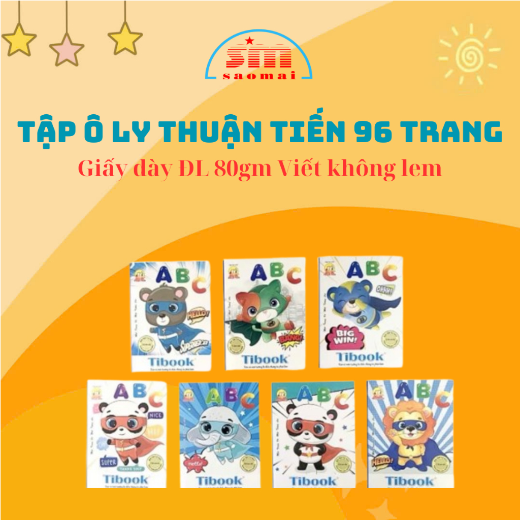 โน๊ตบุ๊คนักเรียน 4 ถ้วยกระดาษหนา Tuuan Tien 80gm การเขียนโดยไม่ต้อง Smudging Sao Mai เครื่องเขียน