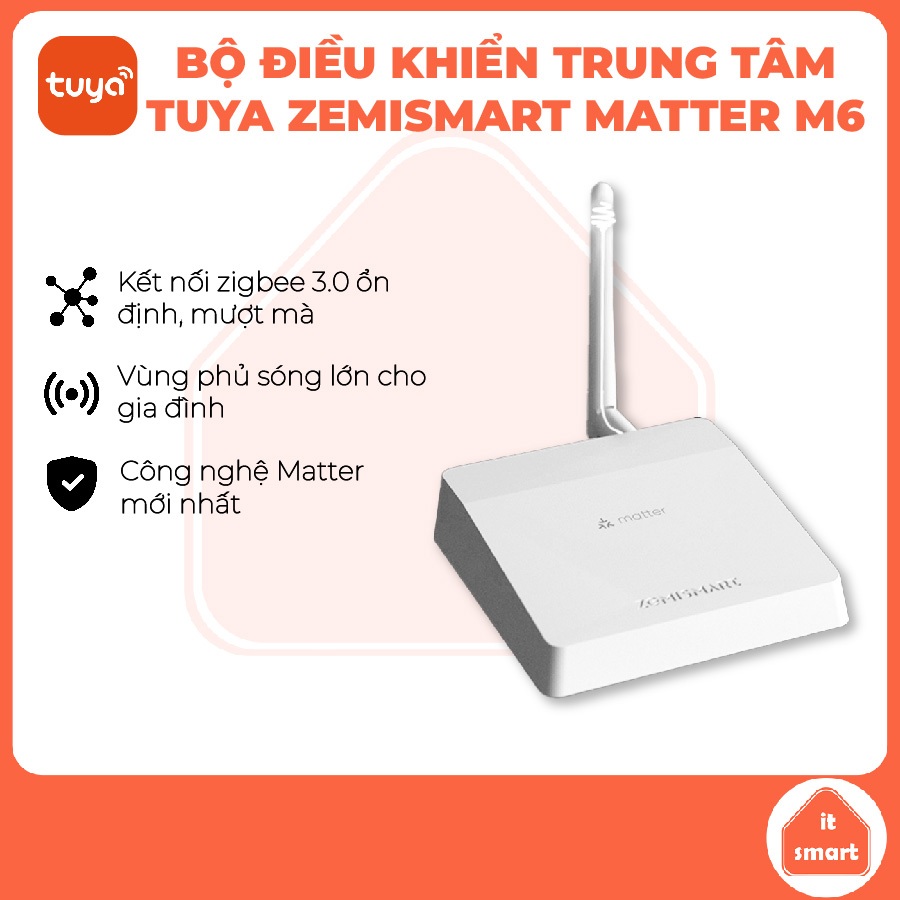 Tuya Zemismart M6 Matter Gateway Hub - Tuya Zigbee 3.0 Hub พร้อมการเชื่อมต่อหลายแพลตฟอร์ม